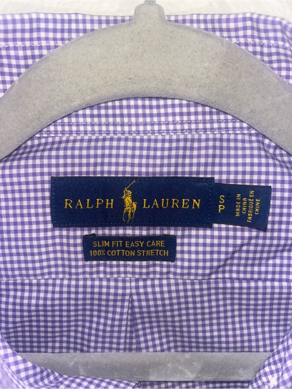 Polo by Ralph Lauren Purple Mini-Check Button-Down Shirt - Picture 3 of 4
